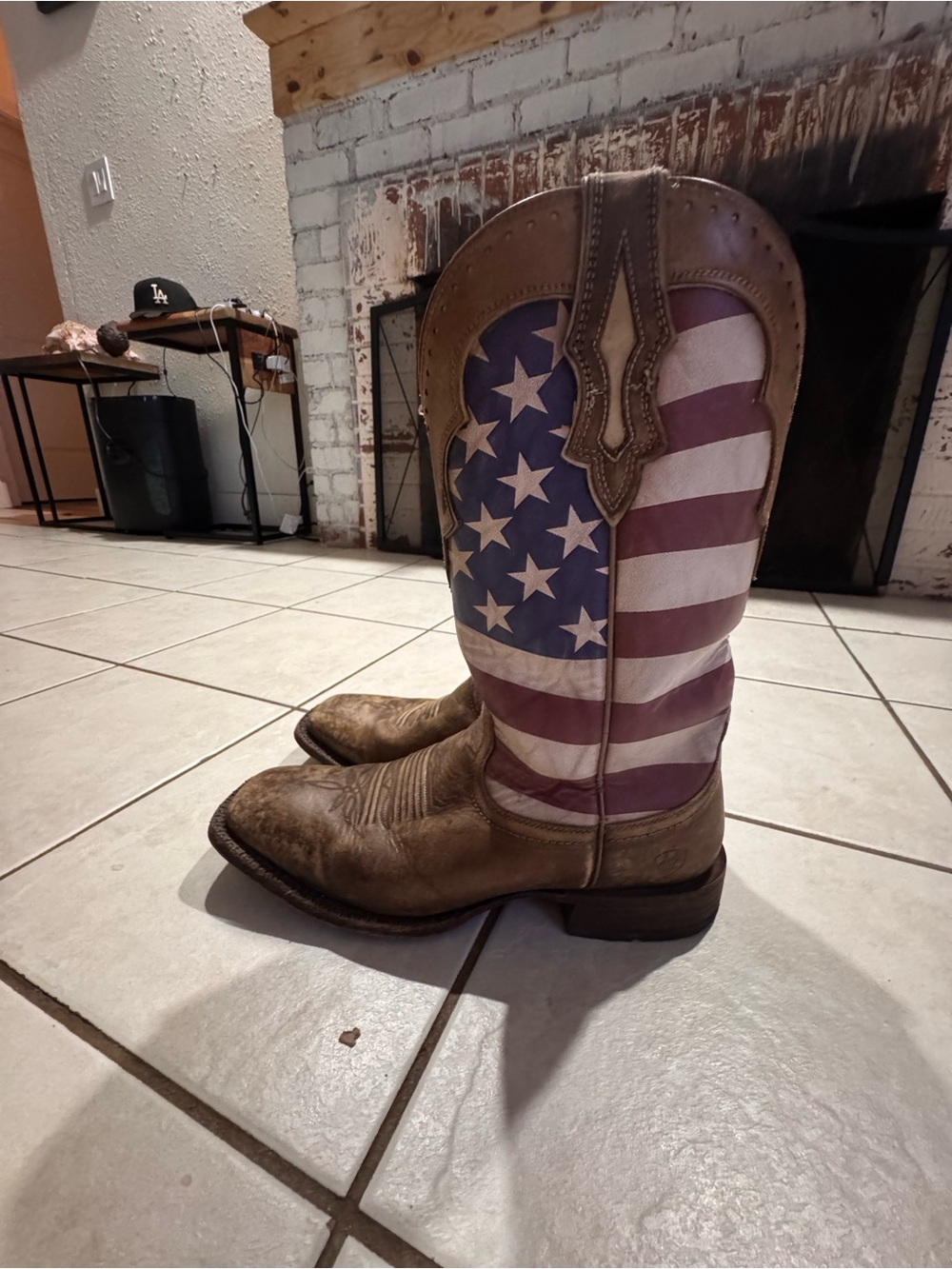 Ariat Tan Leather Boot Interior Detail